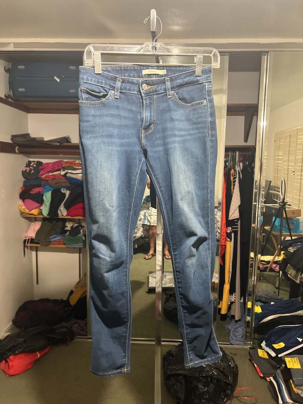 Levi's 711 Skinny Jeans Size 26 L30 Blue Denim
